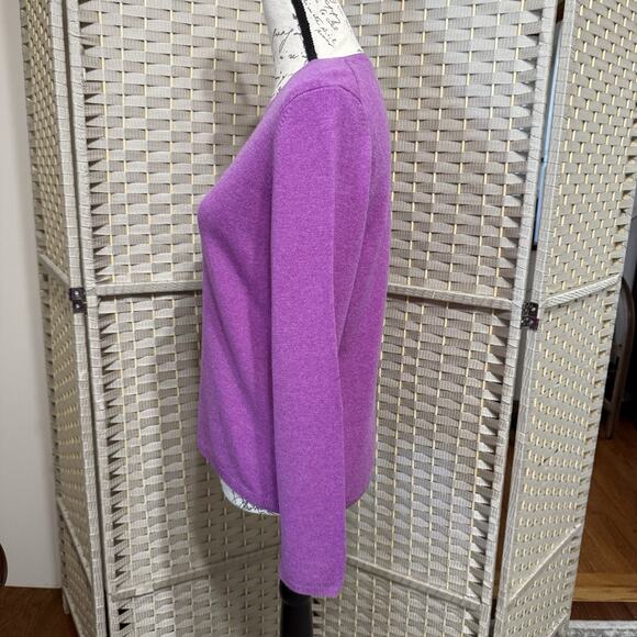 Charter Club Cashmere Turtleneck Sweater Medium Petite Plum Purple 2 Ply Women - Picture 2 of 9